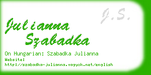 julianna szabadka business card